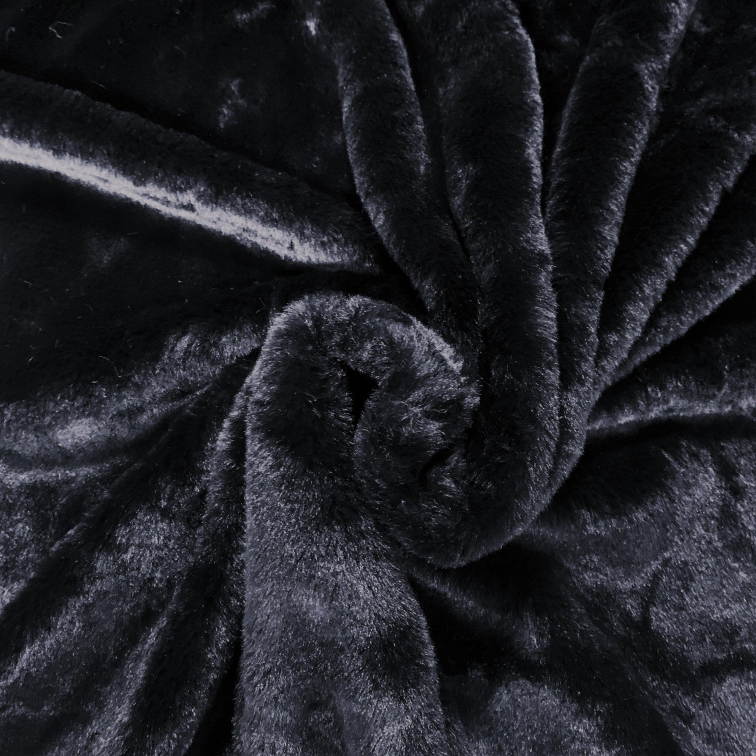 Knitted Bunny Fur Fabric - Black