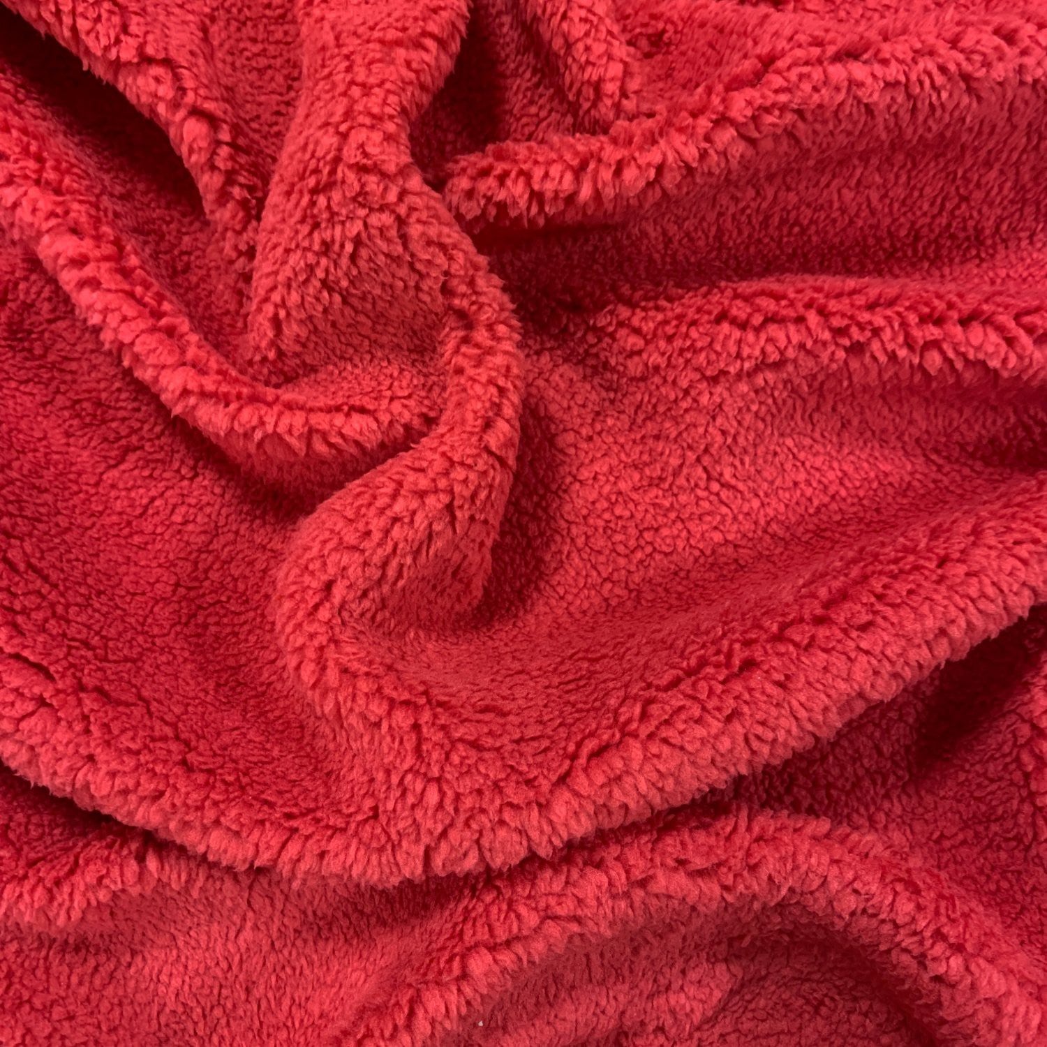 Knitted Lamb Fabric - Red