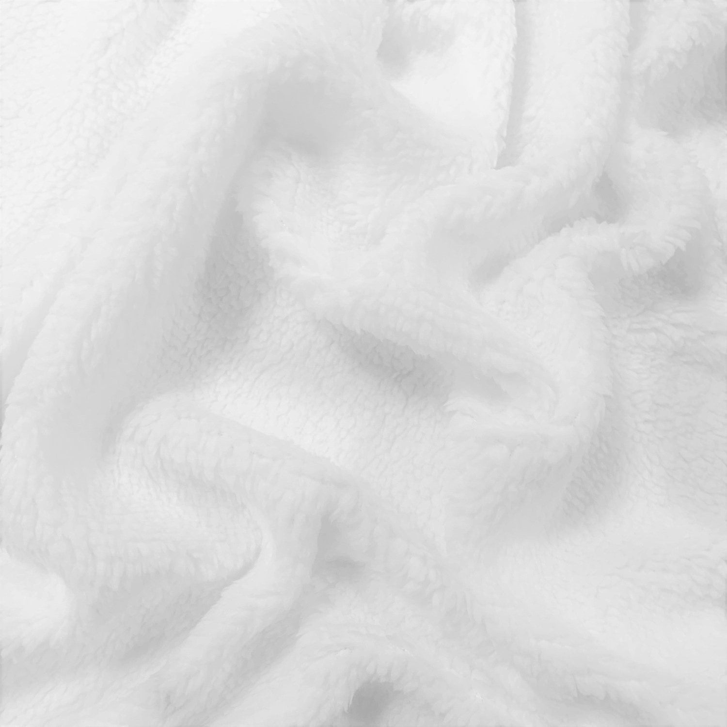 Knitted Lamb Fabric - White