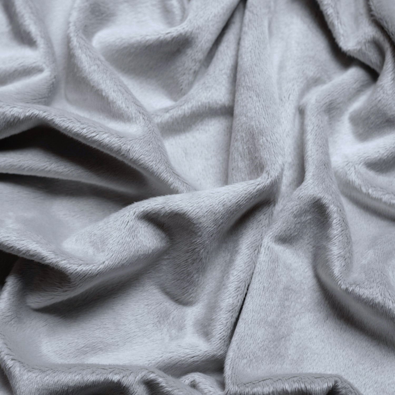 Minky Fabric Smooth - Light Grey