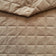 Tessuto da tappezzeria trapuntato in microfibra a rombi 5x5 - beige