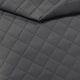 Tessuto da tappezzeria trapuntato in similpelle PU motivo diamante 5x5 - grigio