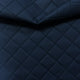 Tessuto da tappezzeria trapuntato in pelle PU motivo diamante 5x5 - blu navy