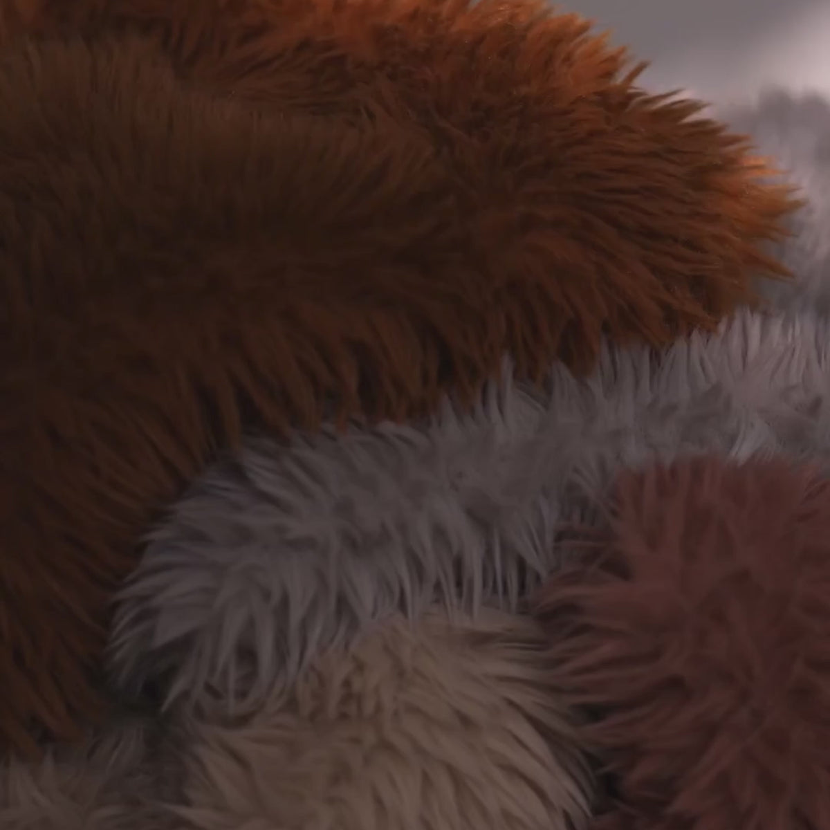 Carica video: Tessuto lavorato a maglia shaggy - Grigio cenere chiaro